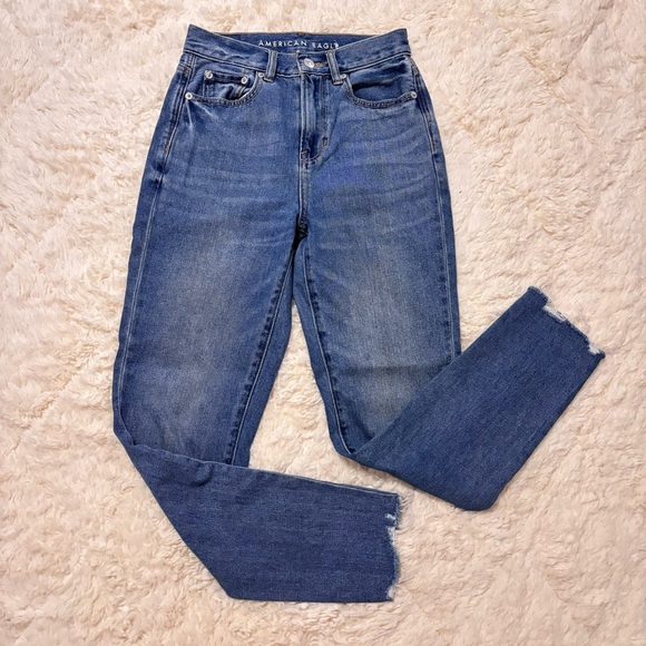 American Eagle | Mom Jean Raw Hem No Rips - Picture 1 of 7